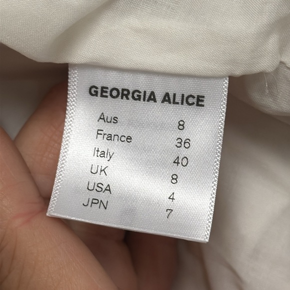 GEORGIA ALICE Gold Metallic Puff Sleeve Crop Vegas Top - Picture 13 of 16